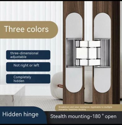 Sessiz Hinge 180 3D Düzenlenebilir Gizli Hinge Derecesi Ağır Güçlü Katlanabilir Kapı